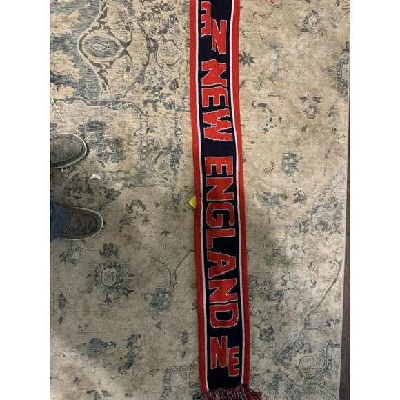 New England Patriots Reversible Scarf Knit Winter Neck Split Logo - Picture 1 of 4